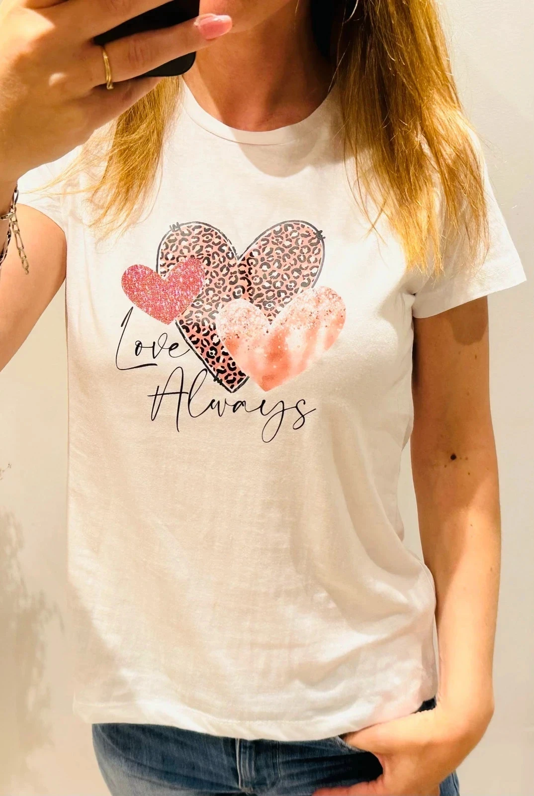 t shirt femme cœur rose T34/38